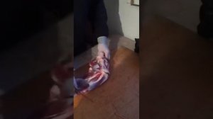 Разделка мяса баранины для сушки Хунзах 2