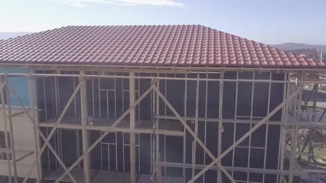 Начало монтажа имитации на фасады каркасного дома в Орлином смотреть онлайн