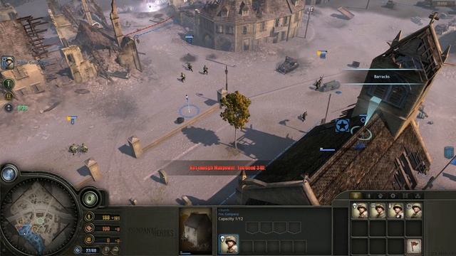 Company of Heroes - American Campaign - Mission 3 - Carentan Playthrough смотреть онлайн