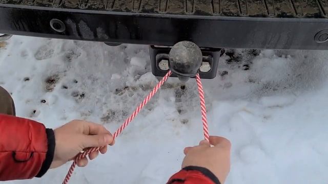 Как завязать узел чтоб развязать - буксировка !