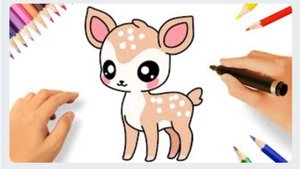 КАК НАРИСОВАТЬ МИЛОГО КАВАИЙНОГО ОЛЕНЯ ШАГ ЗА ШАГОМ 🦌💟