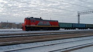 Тепловоз ТЭМ18ДМ-636, МПТ4-235, электропоезд ЭД4М-0132