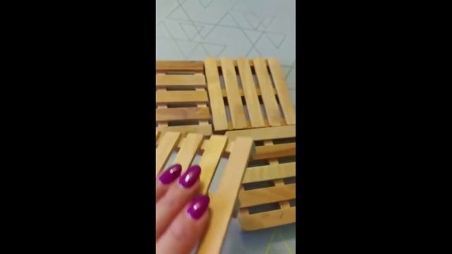 Набор подставок под чашки из массива березы смотреть онлайн