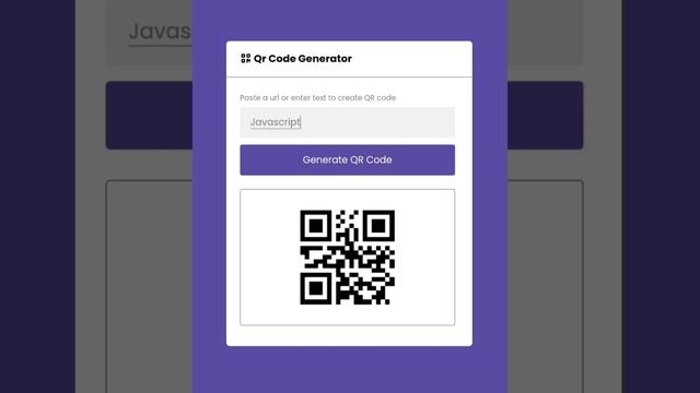 Qr Code Generator Using Html Css & Javascript | Day 2 of 50 Days 50 JS Project Series