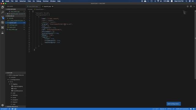 CS 533 Creating a New Cpp in VS Code MacOS
