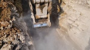 Роторная фреза  KEMROC KRD 150 рытье траншей на экскаваторе Volvo ECR300E