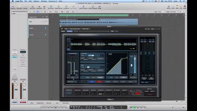 COURSERA IMP WEEK 4 ASSIGNMENT  USING THE IZOTOPE COMPRESSOR ON A BASS GUITAR TRACK IN LOGIC PRO 9 смотреть онлайн