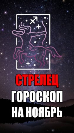 СТРЕЛЕЦ - ГОРОСКОП на НОЯБРЬ