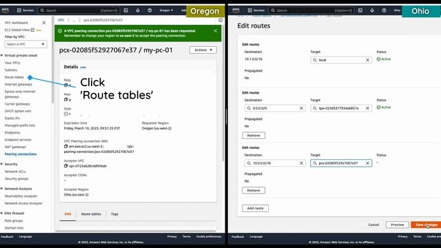 How to create a peering connection between two regions смотреть онлайн