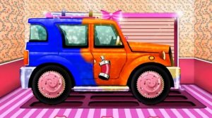 Машинка джип мультик про ВНЕДОРОЖНИК   мойка и тюнинг  в СУПЕР АВТОСЕРВИСЕ