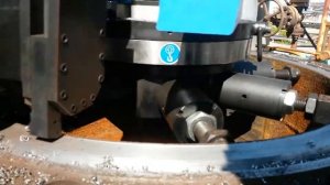 Обработка фланца крышки теплообменника станком FF6200 CLIMAX