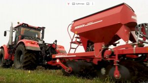 Демо показ трактор Кировец К -7М & HORSCH Tiger 4 MT с приставкой FertiProf