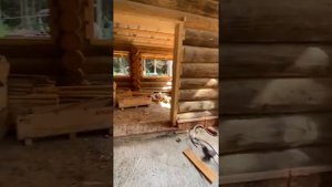 Деревянный дом. Рубленный сруб (ель) из 30-40 диаметра. Финская чаша #1