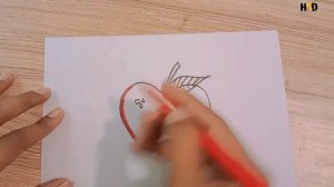 How to Draw Apple | Easy and Simple Apple Drawing | Apple Day Drawing.