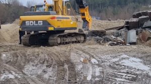 Тестовый запуск дробилки IFP 19 X на экскаваторе SDLG, г  Сургут