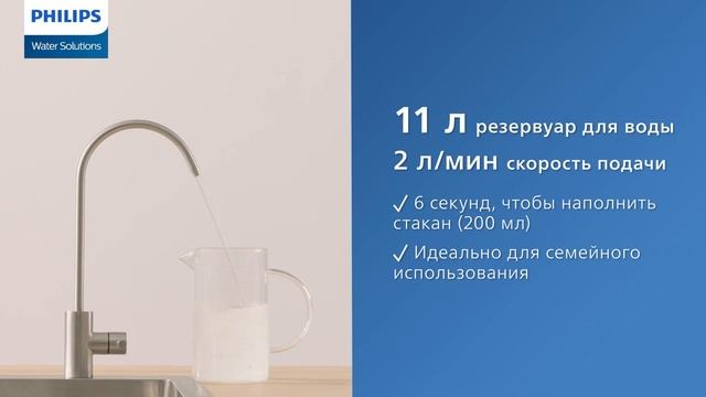 AUT3268 10 обратноосмотическая проточная система 4 уровневой фильтрации воды PHILIPS