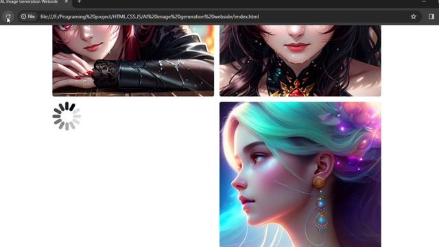 Ai image generator webside using htnl css and javascript  | how to build a ai image generator app |