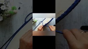 Узор галочка. Вяжем люльку для младенцев из трикотажной пряжи с крючком.