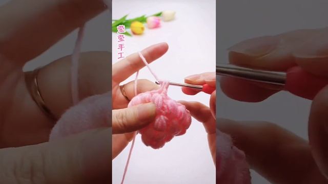 草莓钩织教程|Strawberry Crochet Tutorial #crochet #crochettutorial #beginnercrochet #yarnknitting