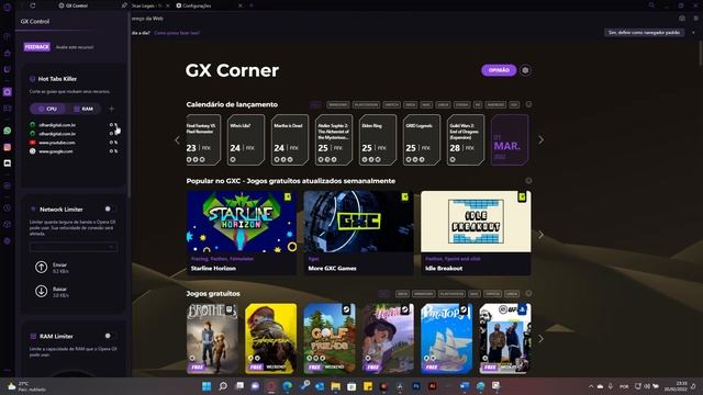 NAVEGADOR GAMER É OUTRO NÍVEL!  VENHA CONHECER O OPERA GX  por gillemos  PT-BR