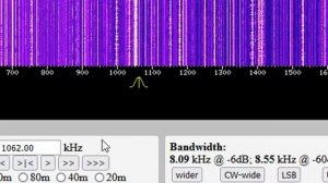 Приём СВ диапазона в Москве на Web SDR 22.10.2022