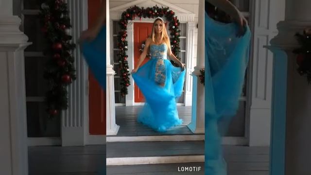 Вечернее платье «Голубая лагуна» в аренду СПб