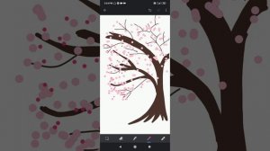 Cherry 🍒 tree drawn in Google notes without phone pen or anyother stuff ( only fingers used)