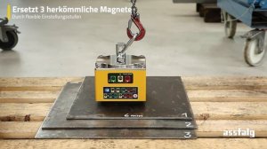 Грузоподъемный постоянный магнит Assfalg SB500 с батареей