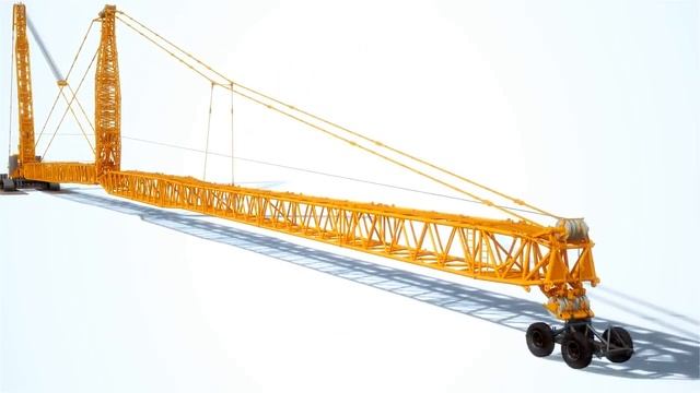 Гигантский подъемный кран Liebherr LR 1800 смотреть онлайн