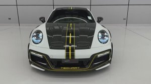 Porsche 911 Turbo S 2024 года выпуска от TECHART - Потрясающий суперспортивный автомобиль! [4K]