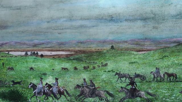 Картина Эрдынийн Г. "По дороге на Обо". 1927 г. смотреть онлайн