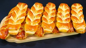 Булочки - косички с кокосовой начинкой