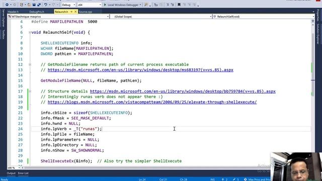 Windows API Exploitation: Processes, Tokens and Memory RW: Requesting Elevation using ShellExecuteE смотреть онлайн