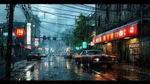 Сильный Дождь в городе, видео для сна