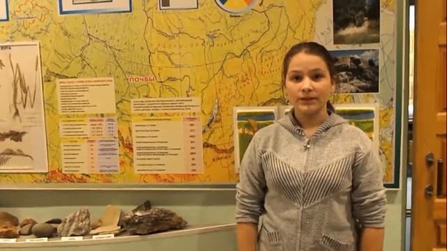 Фрагмент экскурсии "О чём рассказывают камни?" в школьном музее истории села Среднеивкино