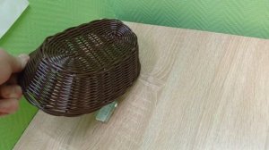 Корзина плетеная для хлеба овальная полиротанг H=6.5, L=23, B=15см темно-коричневая Sunnex арт 2505