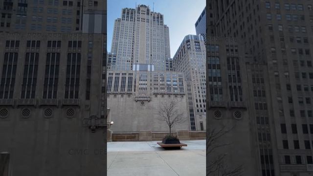 Chicago Tourism-Civic Opera Building and Bank of America Tower