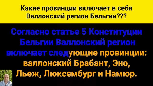 Какие провинции включает в себя Валлонский регион Бельгии? смотреть онлайн