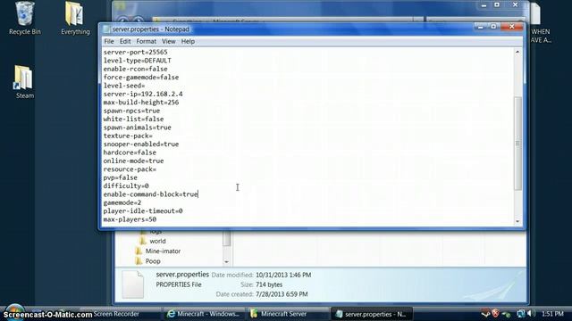 How to make a Minecraft server  w/ Color MOTD! смотреть онлайн
