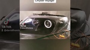 Chrysler Voyager + projektor bi-led + ring . SWAP zwykłych lamp do voyagera