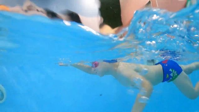 Уроки плавания сына в бассейне смотреть онлайн