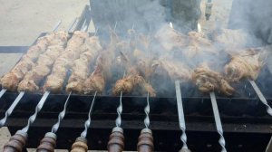 Шашлык из курицы.