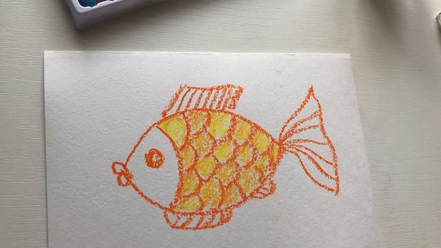 Рисуем рыбку быстро#рисуемвместе #рисуемсмалышами