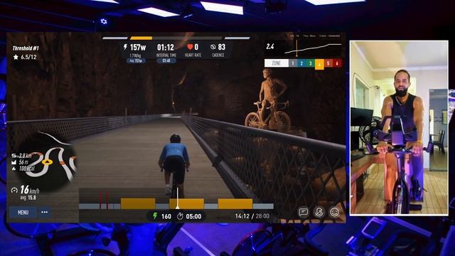 PEDALANDO NO DESERTO, POR 28 MINUTOS, TENSO! | 208 CALORIAS | Lucas Monteiro  - Bikeindoor MyWhoosh смотреть онлайн