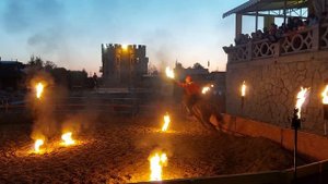 Калининград. Замок-отель Nesselbek (Нессельбек). Конно-огненное шоу