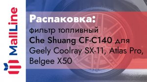 Распаковка топливного фильтра Che Shuang CF-C140  для Geely Coolray SX-11, Atlas Pro, Belgee X50