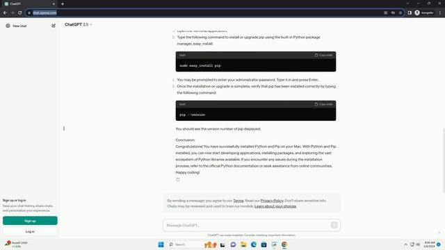mac install python and pip