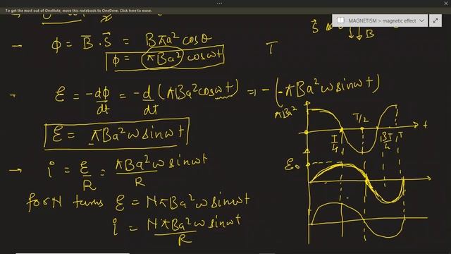 XII_CHAPTER 6(ELECROMAGNETIC INDUCTION)_AC GENERATOR смотреть онлайн