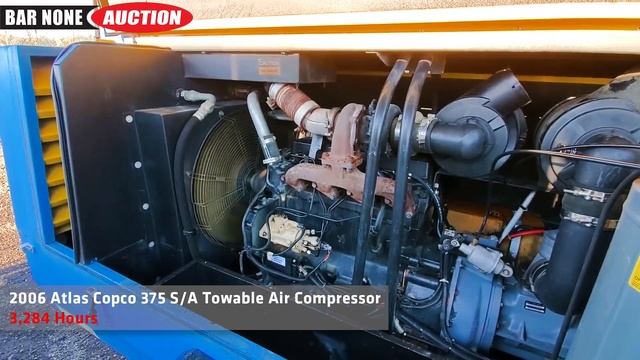 2006 Atlas Copco 375 S/A Towable Air Compressor смотреть онлайн