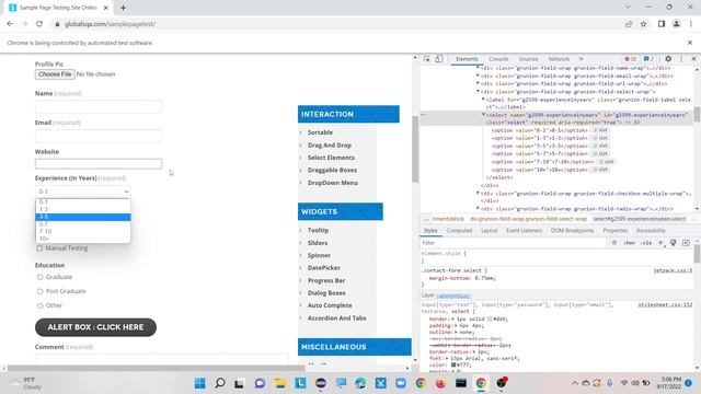 Automate a Sample Registration Page for Beginners || How to Automate Web Application Using Selenium